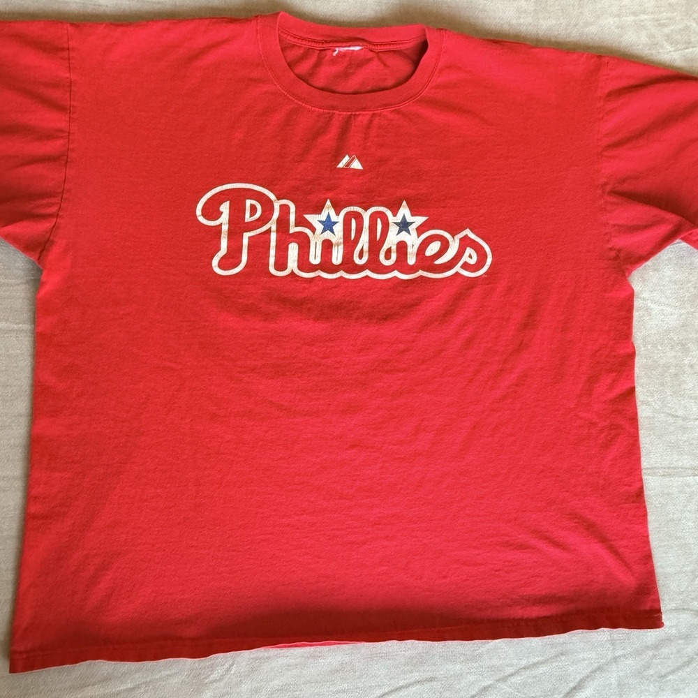Philadelphia Phillies 2008 Chase Utley #26 Men's  T-Shirt 2xl Majestic MLB